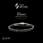 Black Diamonds Studded 925 Silver Bracelet