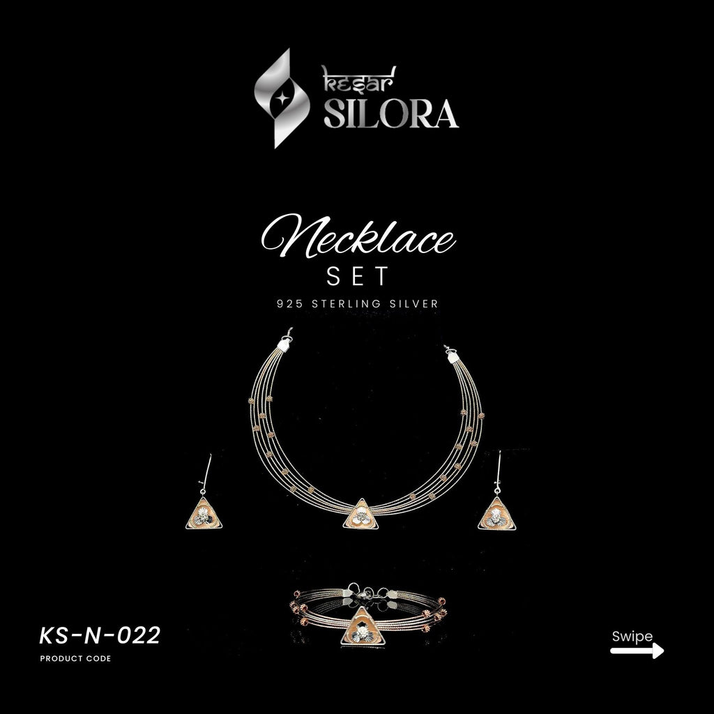 Layered Triangle Necklace Set