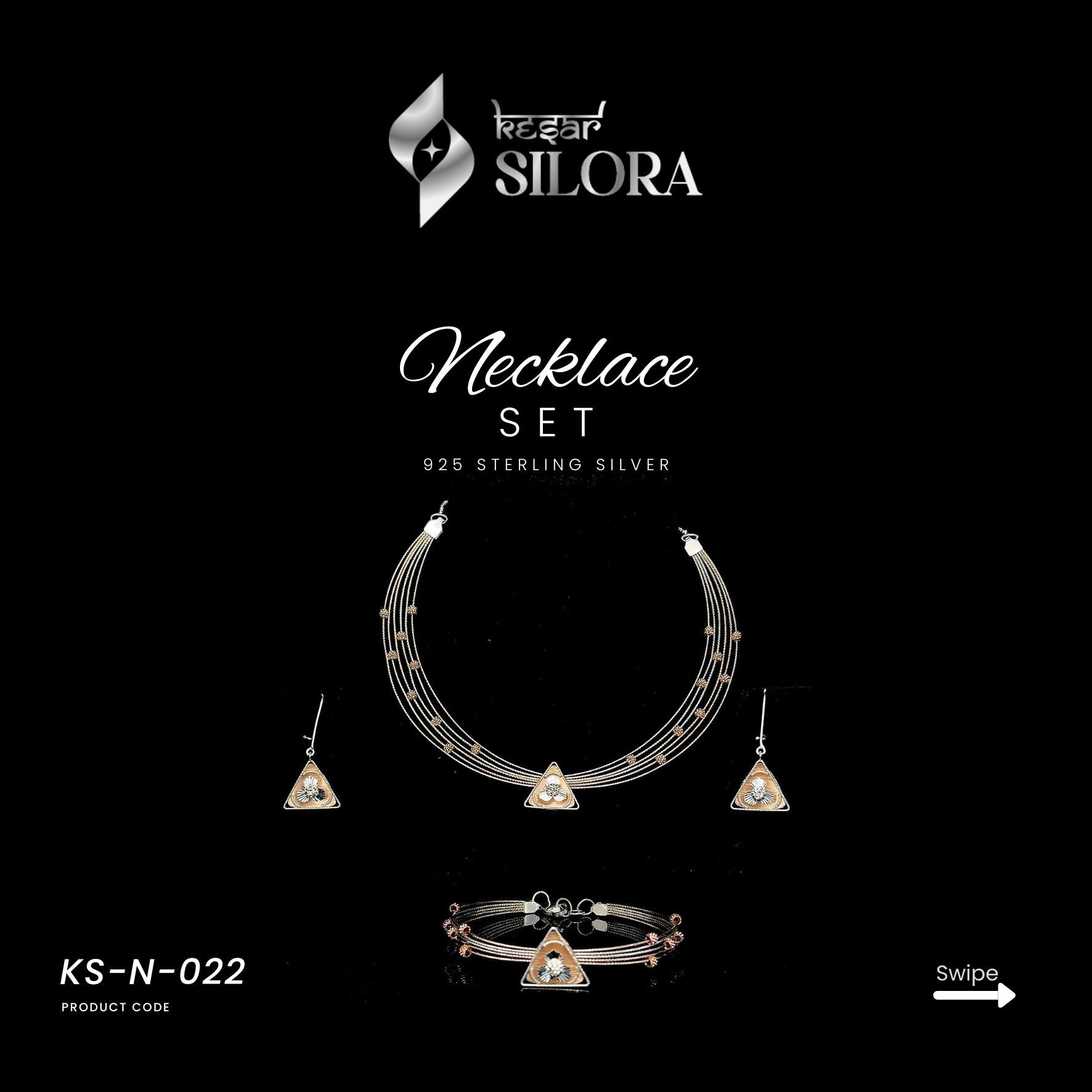 Layered Triangle Necklace Set