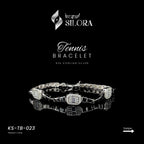 Clustered Diamond 925 Sterling Silver Tennis Bracelet