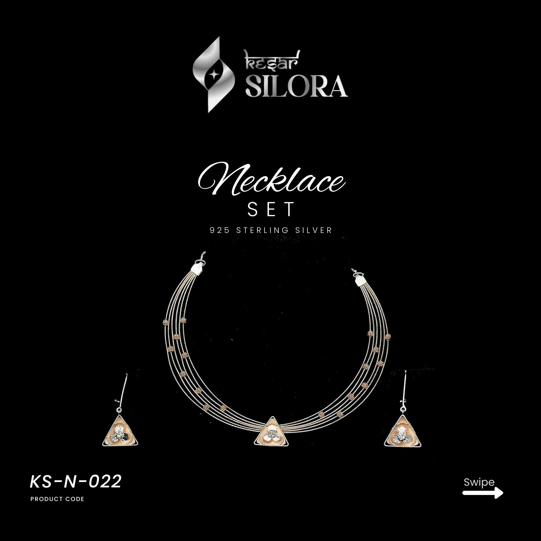 Layered Triangle Necklace Set