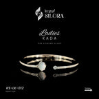 Shell & Diamond-Studded Sterling Silver Bracelet