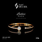Rose Gold Plated Shell & Diamond-Studded Sterling Silver Bracelet