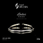 Diamond-Studded Sterling Silver Wave Cuff Bracelet