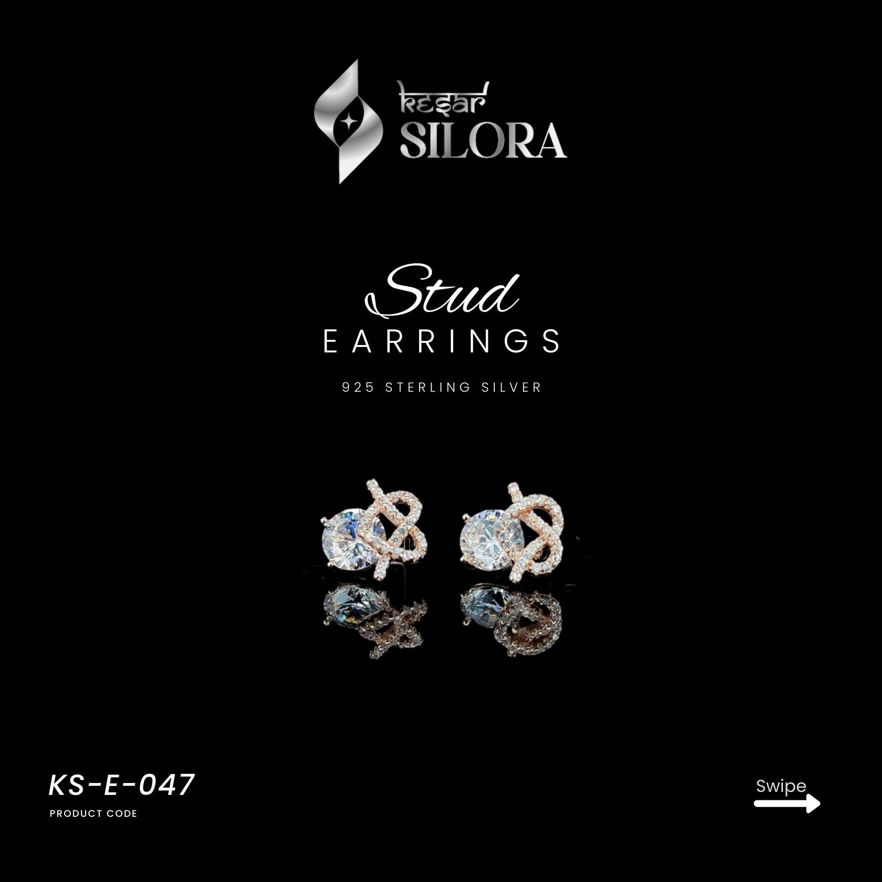 Solitaire With Infinity Heart Studs