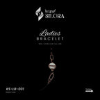 Rose Gold Plated Diamond-Studded Mother-of-Pearl Linking Chain Silver Bracelet