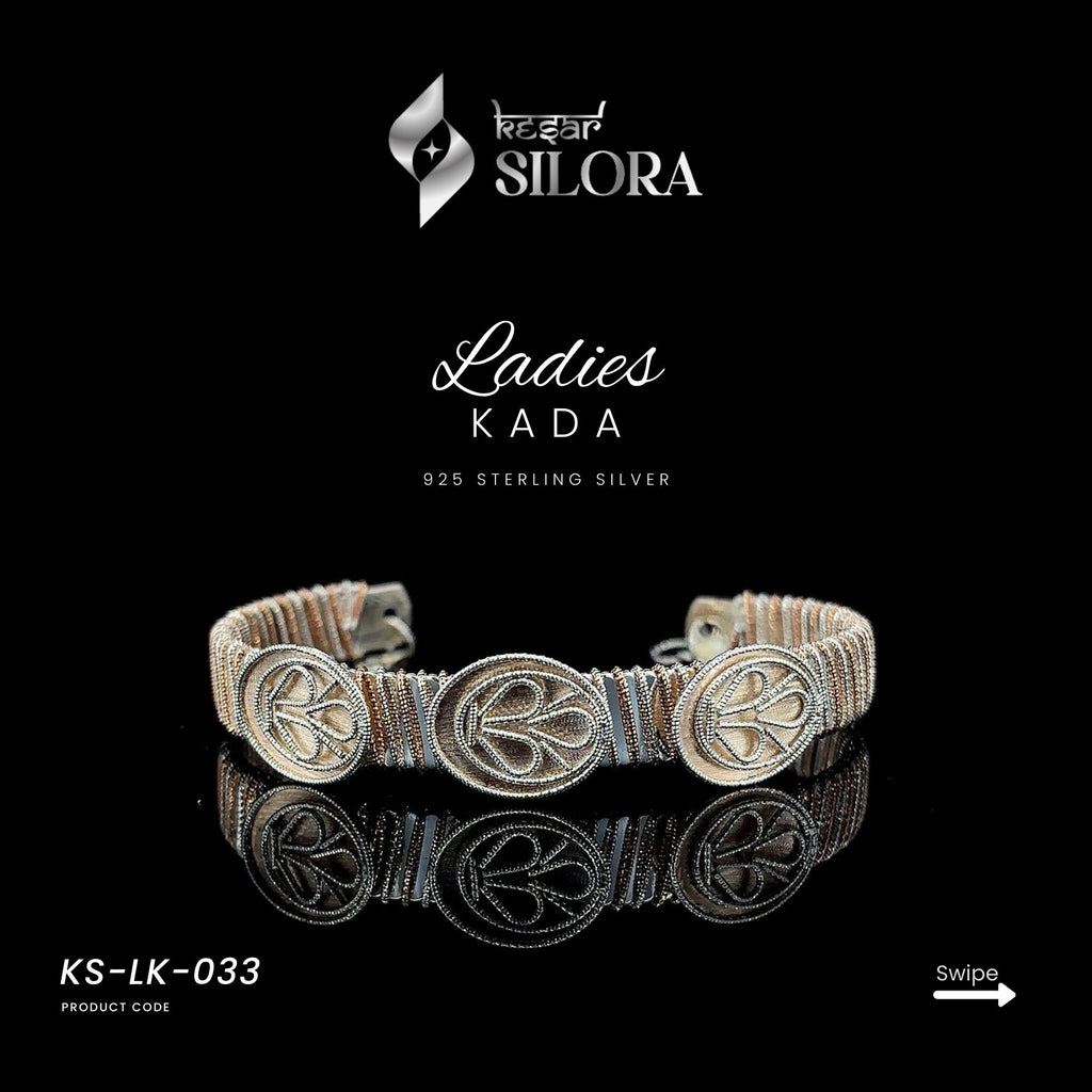 Vintage Silver filigree Motif Kada
