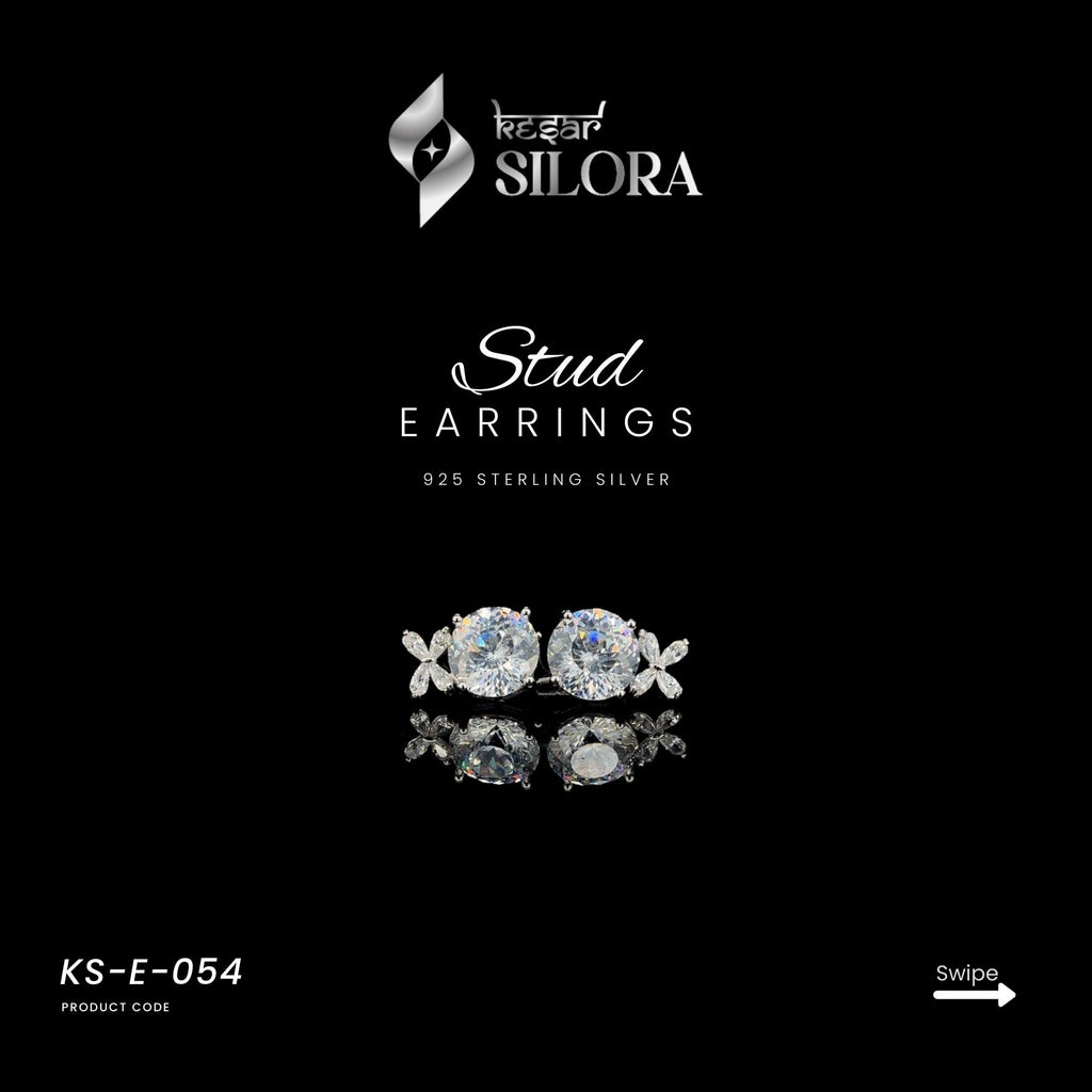 Solitaire With Butterfly Diamond Studs