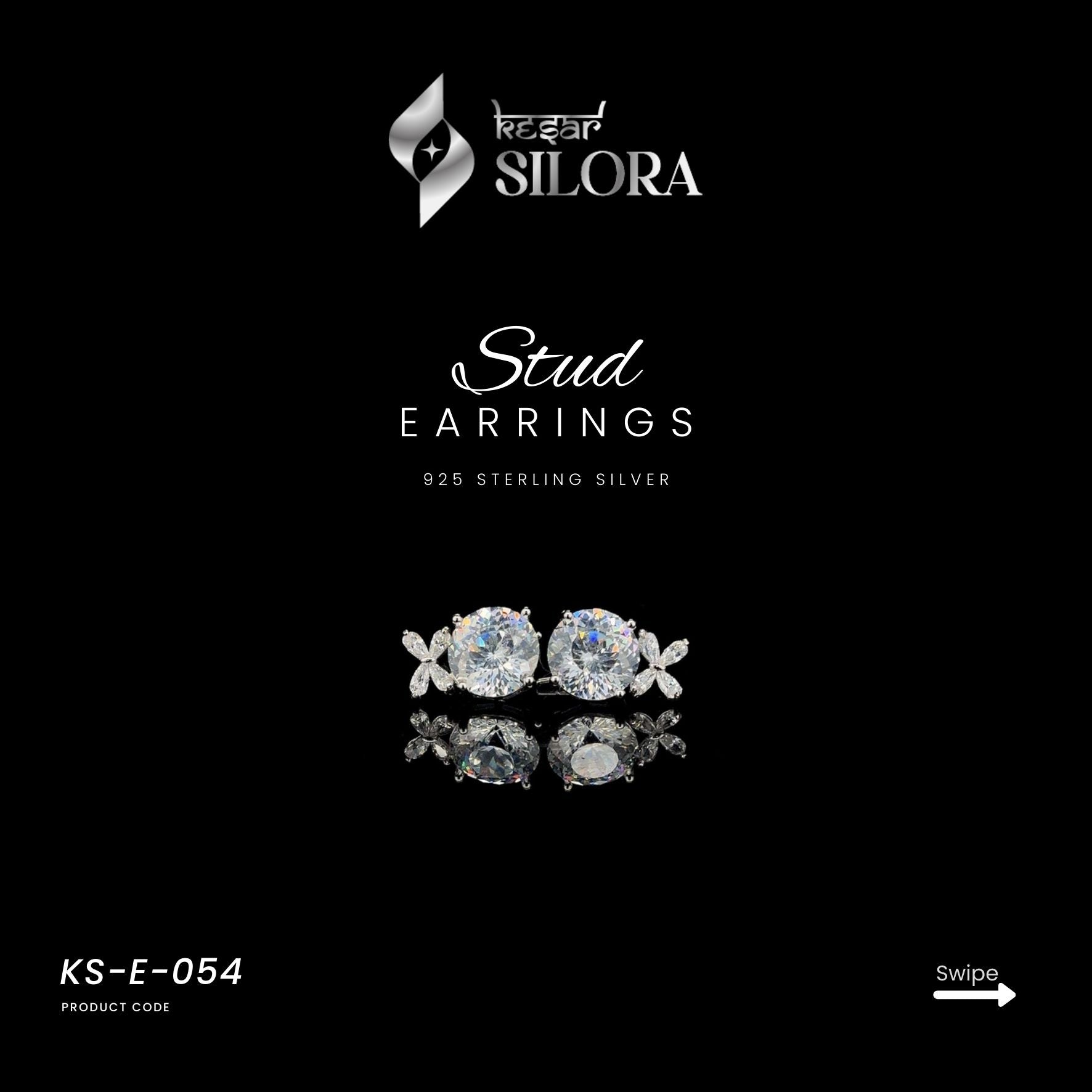 Solitaire With Butterfly Diamond Studs