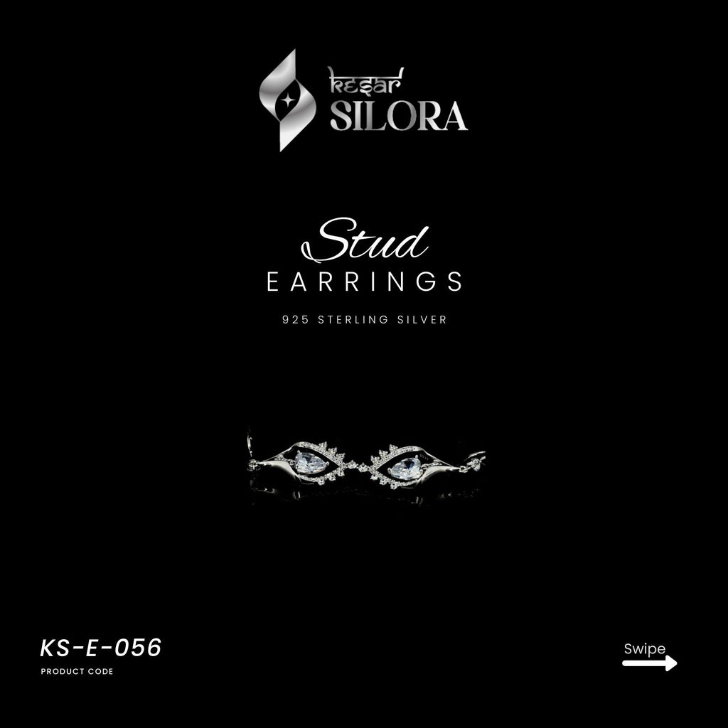 Dangling Heart Diamond Studs