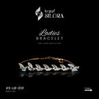 Marquise Diamond Studded Rose Gold Plated Sterling Silver Bracelet