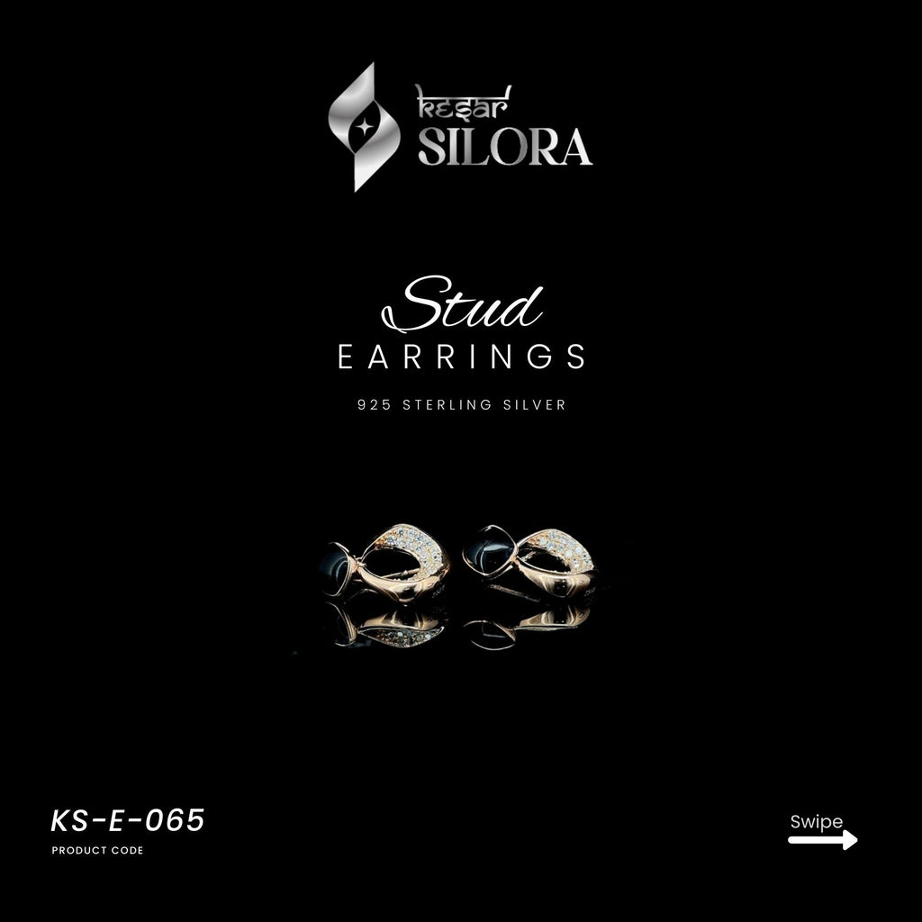 Black Stone With Hoop Drop Earrings