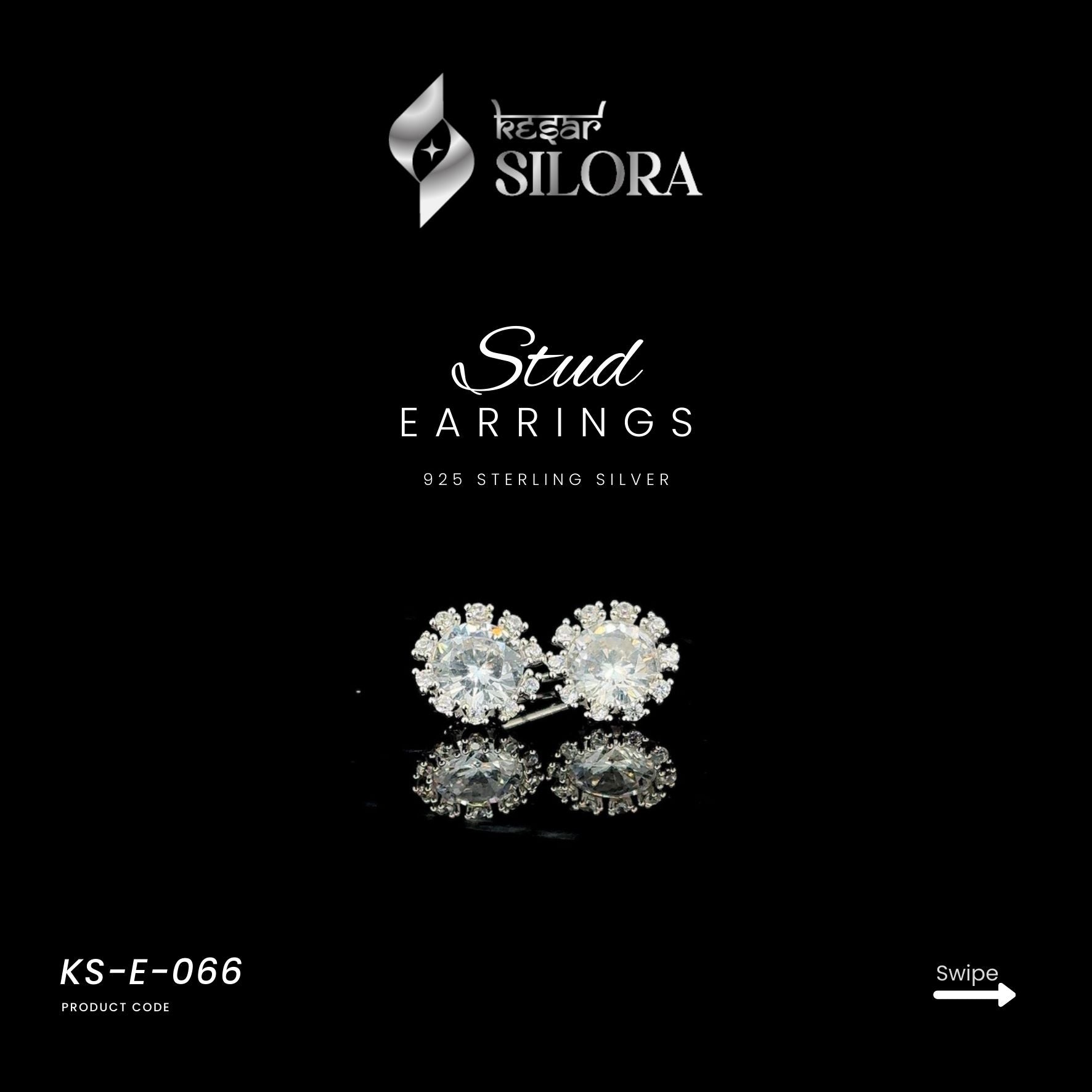 Diamond Flower Studs