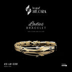 Gold Plated Sterling Silver Bracelet With Embellished Diamonds