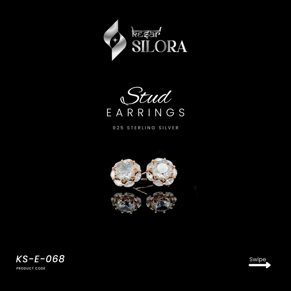 Marquise Diamond Flower Studs