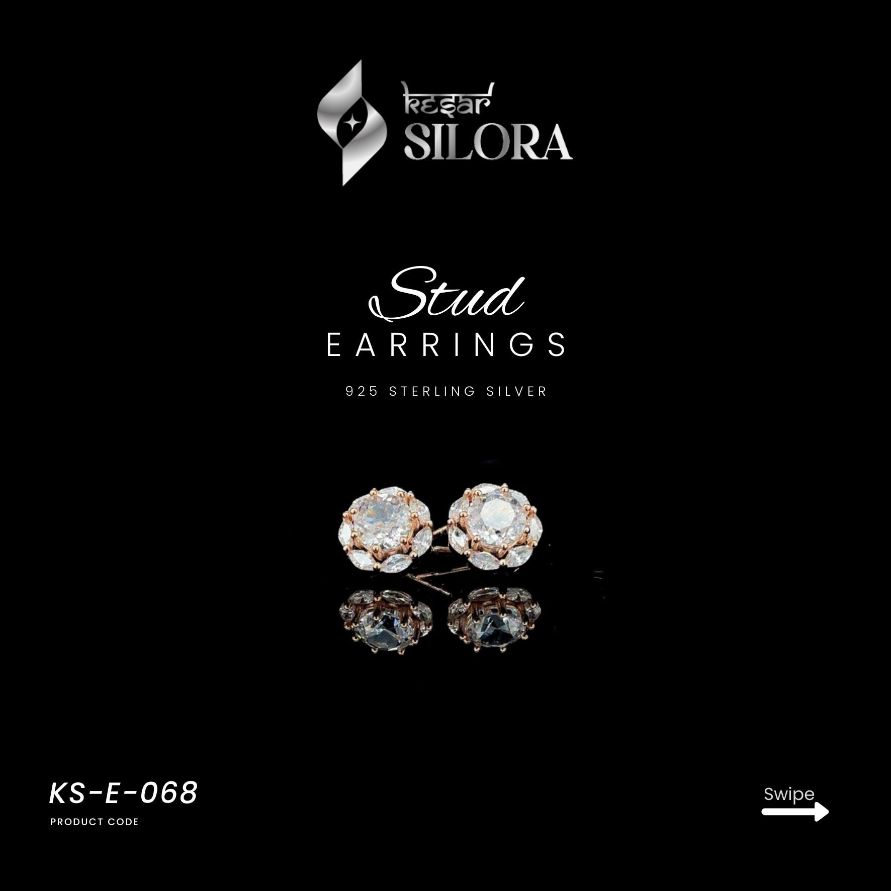 Marquise Diamond Flower Studs