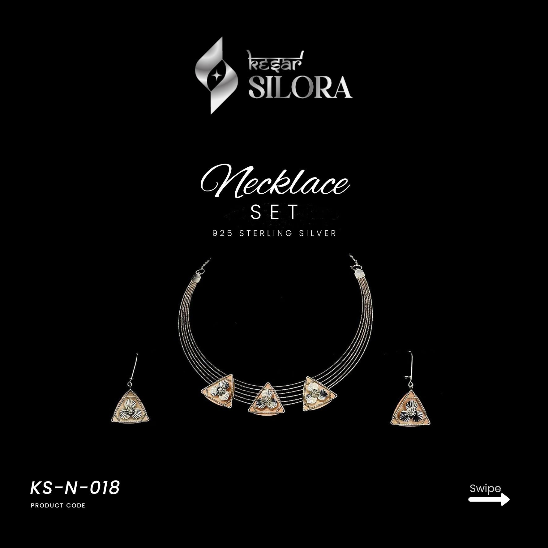 Triangle Form Necklace Set