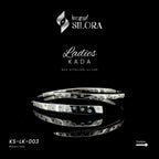 Encrusted Diamond-Studded Sterling Silver Bracelet