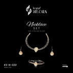 Teardrop Motif Necklace Set