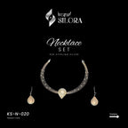 Teardrop Motif Necklace Set